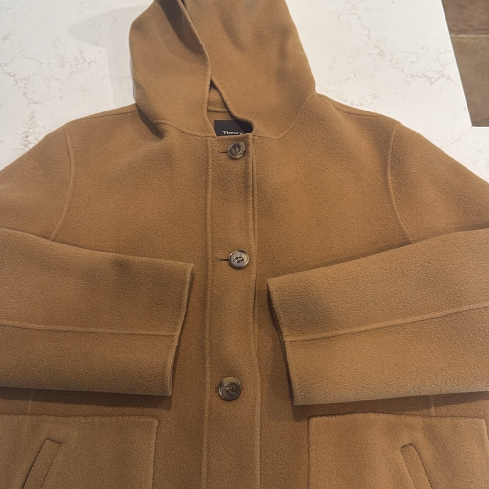 Theory cashmere blend coat. Medium. Barely worn. - Picture 2 of 15